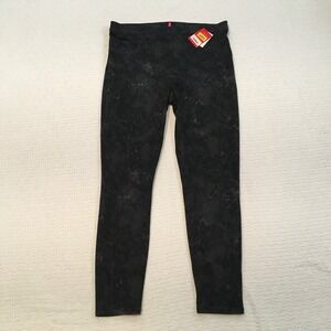 Nwt Spanx by Sara Blakely Black Camo Ponte Knit Leggings Pants XL